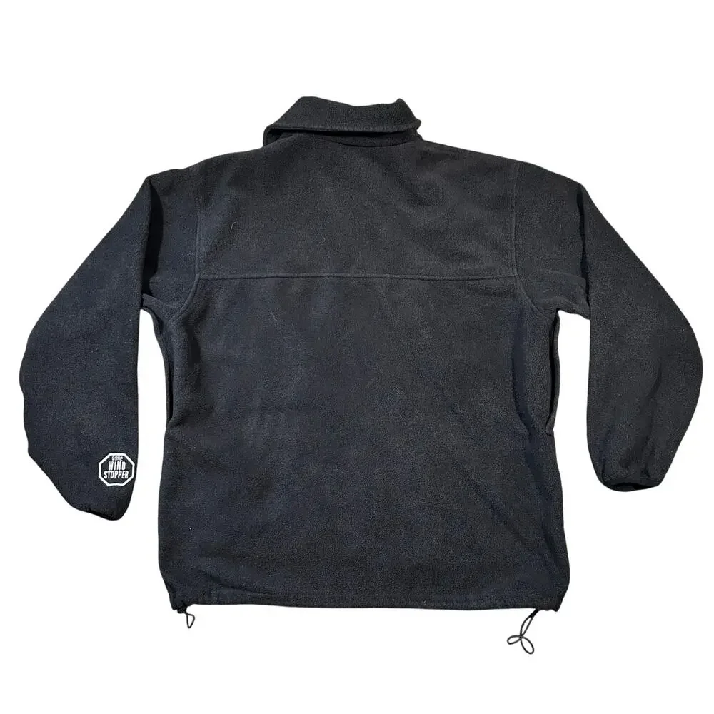 The North Face Windstopper Fleece Jacket Men’s Large Black Full Zip Gore Vintage